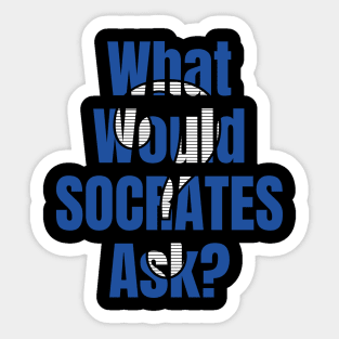 Socrates Ask - Typography - Transparent Question Sticker